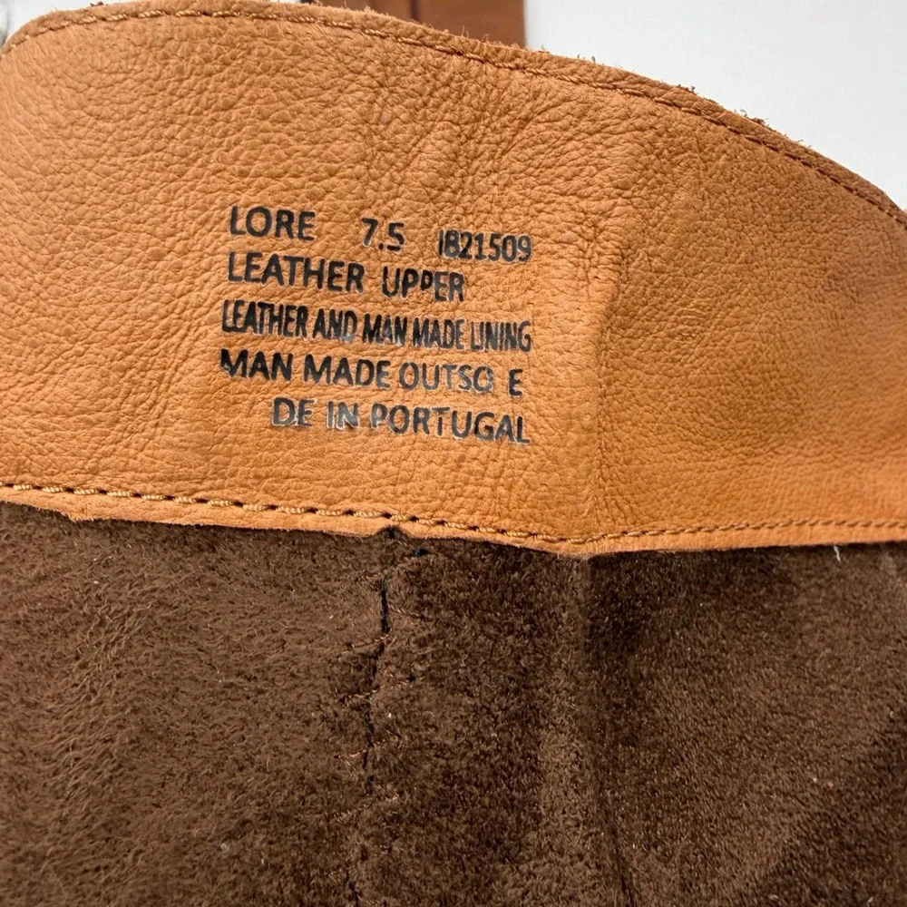 Miz Mooz LORE Leather Boots Tan Brown Brandy Knee High Flat Size 7.5 Women's‎